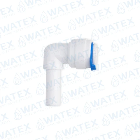 QCF-003A-L 90° pistokulmaliitin, 3/8″ putkiliitäntä × 3/8″ pistotappi