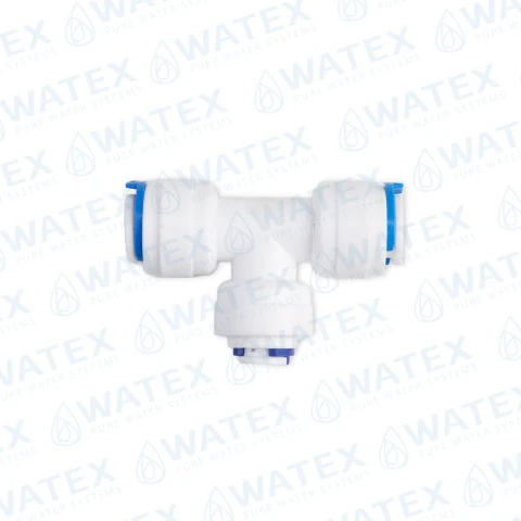 QCF-liitin, 3/8" putki – 1/4" putki – 3/8" putki