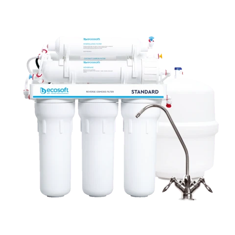 Ecosoft Standard 6-50M -käänteisosmoosisuodatin mineralisaattorilla (190 l/vrk)