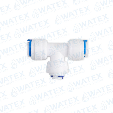 QCF liitmik 3/8" toru – 1/4" toru – 3/8" toru