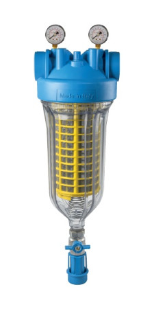 Loputatav veefilter ATLAS HYDRA BIG M RAH, manomeetritega, 1 1/2" ühendus